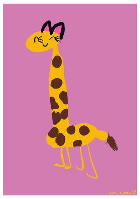 Giraffe by Layla Boo A5 Print