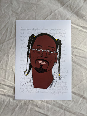 Snoop Dogg A4 Lyric Print