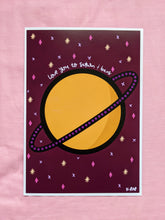 Load image into Gallery viewer, I Love You To Saturn A4 Print