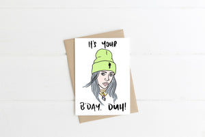 Billie Eilish Greeting Card