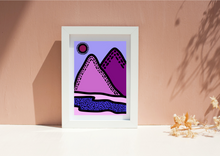 Load image into Gallery viewer, Purple Hills A2 FRAMED Print