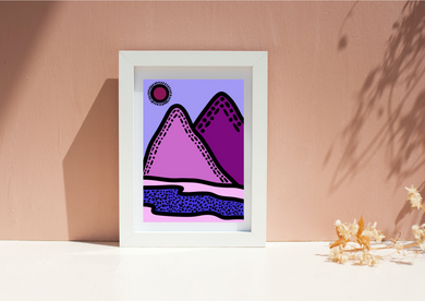 Purple Hills A2 FRAMED Print