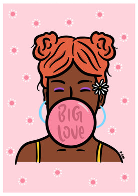 Big Bubblegum Love A5 Print