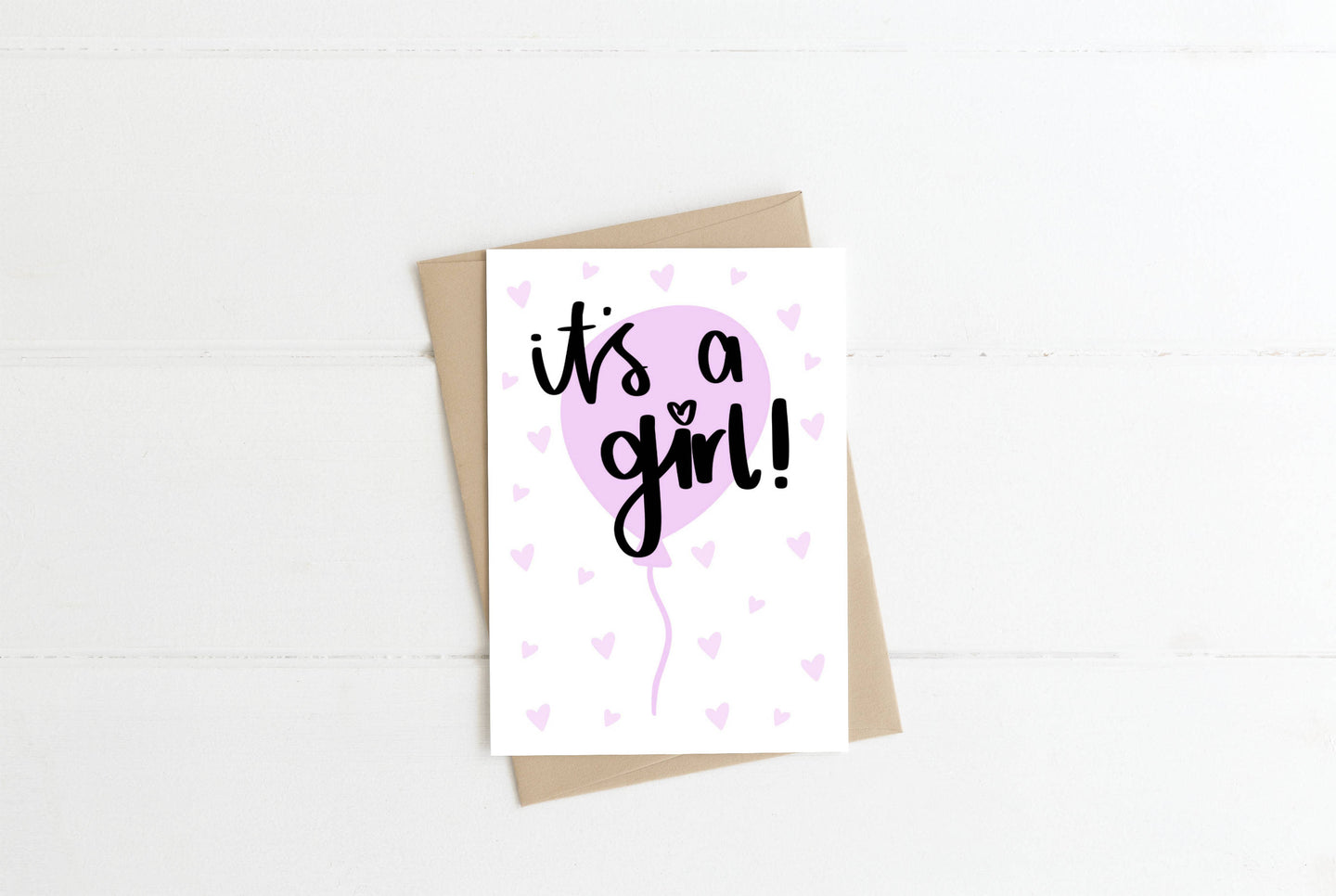 It's A GIRL Greeting Card